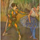 Harlequin and Columbine by Degas - 24x18 Inch Rolled Canvas Wall Art Print