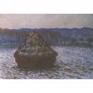 Haystacks [2] by Monet - 24x18 Inch Rolled Canvas Wall Art Print