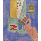 Henri Matisse - Goldfish and Sculpture - 24x18 Inch Rolled Canvas Wall Art Print