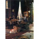 Hide-and-seek by Tissot - 24x18 Inch Rolled Canvas Wall Art Print