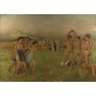 Hilaire-Germain-Edgar Degas - Young Spartans Exercising - 24x18 Inch Rolled Canvas Wall Art Print