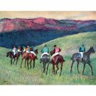 Horse racing -The training by Degas - 24x18 Inch Rolled Canvas Wall Art Print