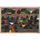 Jacob Lawrence - The railroad stations in the South were crowded - 24x18 Inch Rolled Canvas Wall Art
