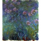 Jewelry lilies by Monet - 24x18 Inch Rolled Canvas Wall Art Print