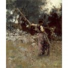 John Singer Sargent - A Capriote - 24x18 Inch Rolled Canvas Wall Art Print