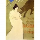 La Gitane de Rechepin by Toulouse-Lautrec - 24x18 Inch Rolled Canvas Wall Art Print