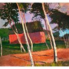 Landscape by Paula-Modersohn-Becker - 24x18 Inch Rolled Canvas Wall Art Print