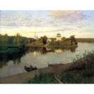 LEVITAN Isaak - Vecherniiy zvon (Evening Ringing) - 24x18 Inch Rolled Canvas Wall Art Print