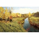 LEVITAN Isaak - Zolotaia osen' (Golden Autumn) - 24x18 Inch Rolled Canvas Wall Art Print