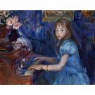 Lucie Leon at the Piano - 1892 - 24x18 Inch Rolled Canvas Wall Art Print