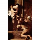 Madonna of the Pilgrims by Caravaggio - 24x18 Inch Rolled Canvas Wall Art Print Madonna of the Pilgrims by Caravaggio - 24x18 Inch Rolled Canvas Wall Art Print