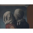 Magritte - The Lovers - 24x18 Inch Rolled Canvas Wall Art Print