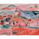 Matisse, Henri - View of Collioure - 24x18 Inch Rolled Canvas Wall Art Print