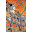 Miss Lala in Circus Fernando by Degas - 24x18 Inch Rolled Canvas Wall Art Print
