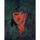 Modigliani - Head - 24x18 Inch Rolled Canvas Wall Art Print
