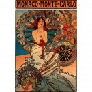 Monaco by Alphonse Mucha - 24x18 Inch Rolled Canvas Wall Art Print Monaco by Alphonse Mucha - 24x18 Inch Rolled Canvas Wall Art Print
