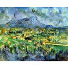 Mont Sainte-Victoire by Cezanne - 24x18 Inch Rolled Canvas Wall Art Print