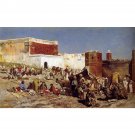 Moroccan Market Rabat - 24x18 Inch Rolled Canvas Wall Art Print