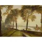 Mortlake Terrace, the Seat of William Moffat, Summer's Evening, 1827 - 24x18 Inch Rolled Canvas Wall Mortlake Terrace, the Seat of William Moffat, Summer's Evening, 1827 - 24x18 Inch Rolled Canvas Wall