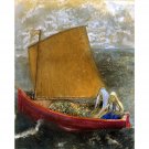 Odilon Redon - The yellow sail - 24x18 Inch Rolled Canvas Wall Art Print