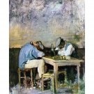 of Two Drunks by Grigorescu - 24x18 Inch Rolled Canvas Wall Art Print