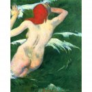 Ondine by Gauguin - 24x18 Inch Rolled Canvas Wall Art Print
