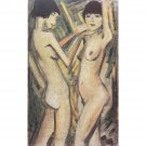 Otto Mueller - Zwei Madchen - ca1920 - 24x18 Inch Rolled Canvas Wall Art Print