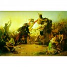 Pizarro Seizing the Inca of Peru, 1846 - 24x18 Inch Rolled Canvas Wall Art Print