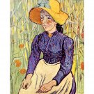 Portrait of a young peasant girl by Van Gogh - 24x18 Inch Rolled Canvas Wall Art Print Portrait of a young peasant girl by Van Gogh - 24x18 Inch Rolled Canvas Wall Art Print