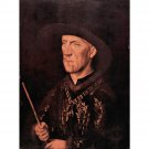 Portrait of Baudouin de Lannoy by Jan Van Eyck - 24x18 Inch Rolled Canvas Wall Art Print