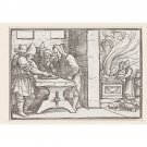 Priests and Levites celebrate Passover (Pesach). 1538 - 24x18 Inch Rolled Canvas Wall Art Print