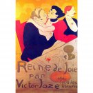 Rene de Joie by Toulouse-Lautrec - 24x18 Inch Rolled Canvas Wall Art Print