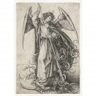 Saint Michael and the Dragon. 1470-1490 - 24x18 Inch Rolled Canvas Wall Art Print