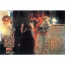 Schubert at the piano by Klimt - 24x18 Inch Rolled Canvas Wall Art Print