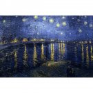 Starry Night Over the Rhone by Van Gogh - 24x18 Inch Rolled Canvas Wall Art Print
