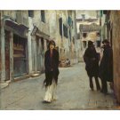 Street in Venice (1882) - 24x18 Inch Rolled Canvas Wall Art Print
