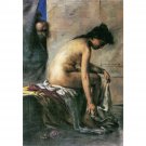 Susanna in Bath by Lovis Corinth - 24x18 Inch Rolled Canvas Wall Art Print