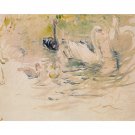 Swans - 1888 - 24x18 Inch Rolled Canvas Wall Art Print Swans - 1888 - 24x18 Inch Rolled Canvas Wall Art Print
