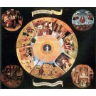 Table with scenes of the seven deadly sins by Bosch - 24x18 Inch Rolled Canvas Wall Art Print Table with scenes of the seven deadly sins by Bosch - 24x18 Inch Rolled Canvas Wall Art Print