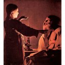 The angel appears to St. Joseph in a dream by La Tour - 24x18 Inch Rolled Canvas Wall Art Print The angel appears to St. Joseph in a dream by La Tour - 24x18 Inch Rolled Canvas Wall Art Print
