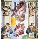 The creation of sun, moon and stars by Michelangelo - 24x18 Inch Rolled Canvas Wall Art Print The creation of sun, moon and stars by Michelangelo - 24x18 Inch Rolled Canvas Wall Art Print