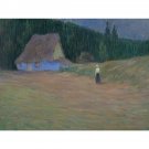 The Hut on the Forest Edge, Etaples, 1893 - 24x18 Inch Rolled Canvas Wall Art Print The Hut on the Forest Edge, Etaples, 1893 - 24x18 Inch Rolled Canvas Wall Art Print