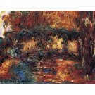 The Japanese Bridge #2 by Monet - 24x18 Inch Rolled Canvas Wall Art Print