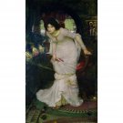 The Lady of Shalott - 24x18 Inch Rolled Canvas Wall Art Print
