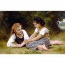 The Nut Gatherers - 24x18 Inch Rolled Canvas Wall Art Print