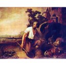The parable of the treasure graves by Rembrandt - 24x18 Inch Rolled Canvas Wall Art Print The parable of the treasure graves by Rembrandt - 24x18 Inch Rolled Canvas Wall Art Print