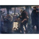 The Prodigal Son in Modern Life - The Return by Tissot - 24x18 Inch Rolled Canvas Wall Art Print