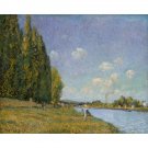 The Seine at Billancourt, 1879 - 24x18 Inch Rolled Canvas Wall Art Print The Seine at Billancourt, 1879 - 24x18 Inch Rolled Canvas Wall Art Print