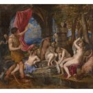 Titian - Diana and Actaeon - 24x18 Inch Rolled Canvas Wall Art Print