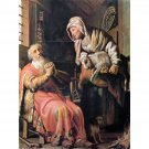 Tobias suspected his wife of stealing by Rembrandt - 24x18 Inch Rolled Canvas Wall Art Print